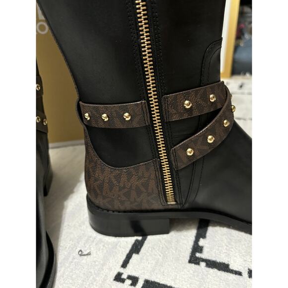 Michael Kors Kincaid Leather Riding Boot Size 8 M Dome Studs Western Equestrian - Picture 7 of 10